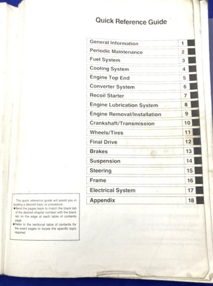 Kawasaki 99924-1334-01 Brute Force 750 4x4i KVF 750 4x4 2004 Service Manual Genuine