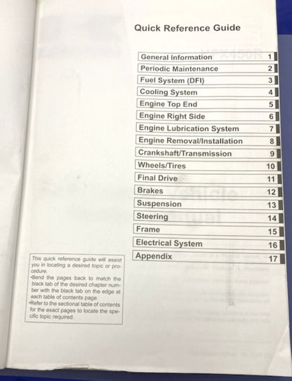 Kawasaki 99924-1386-01 KFX450R 2007 Service Manual Genuine