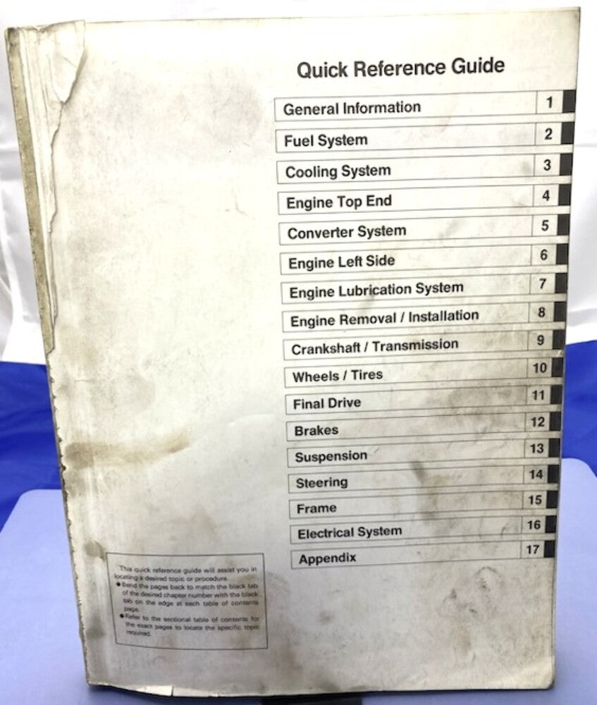 Kawasaki 99924-1201-01 Prairie 400 4x4 1996 Service Manual Genuine