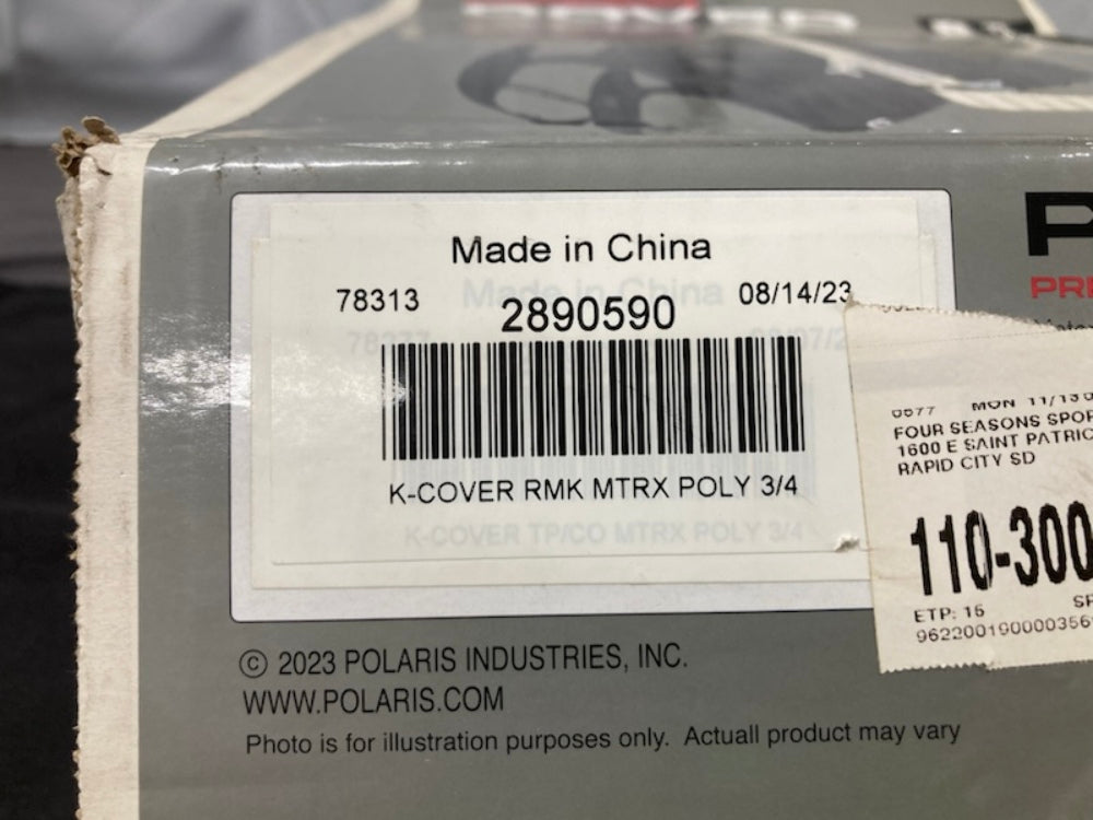 Polaris 2890590 Matryx RMK Premium 3/4 Polyester snowmobile cover, AXYS New Genuine