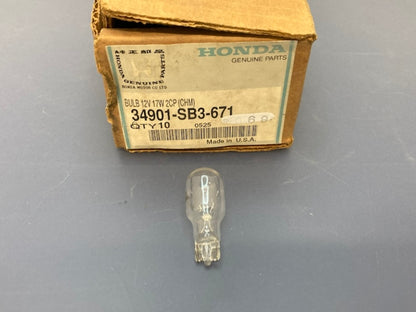 Qty 2 Honda 34901-SB3-671 miniature automotive light bulb New Genuine