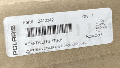 Polaris 2412342 Assembly, Taillight, Rh New Genuine
