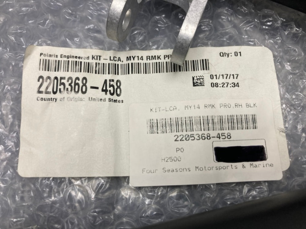Polaris 2205368-458 Control Arm Kit, Lower, Right Hand, Matte Black New Genuine
