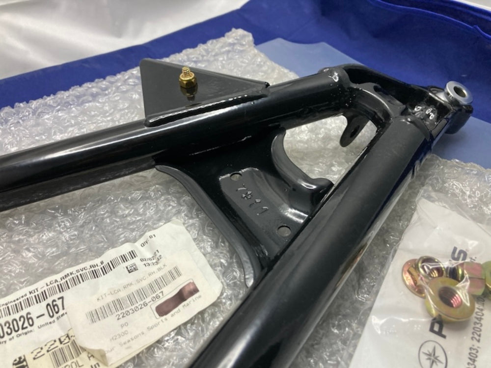 Polaris 2203026-067 Lower Right Side Control Arm, medium gloss black New Genuine
