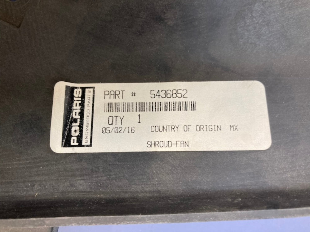 Polaris 5436852 radiator cooling fan shroud for Ranger and RZR New Genuine