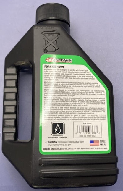 Maxima Racing Oil 55916-10 Fork Oil 16 Fl. Oz. New Genuine