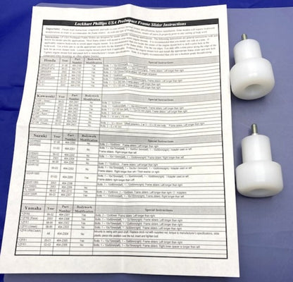 Lockhart Phillips 464-2401W Pro Impact Frame Sliders White New Genuine