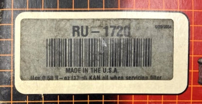 K&N RU-1720 Universal Clamp-On Air Filter New Genuine