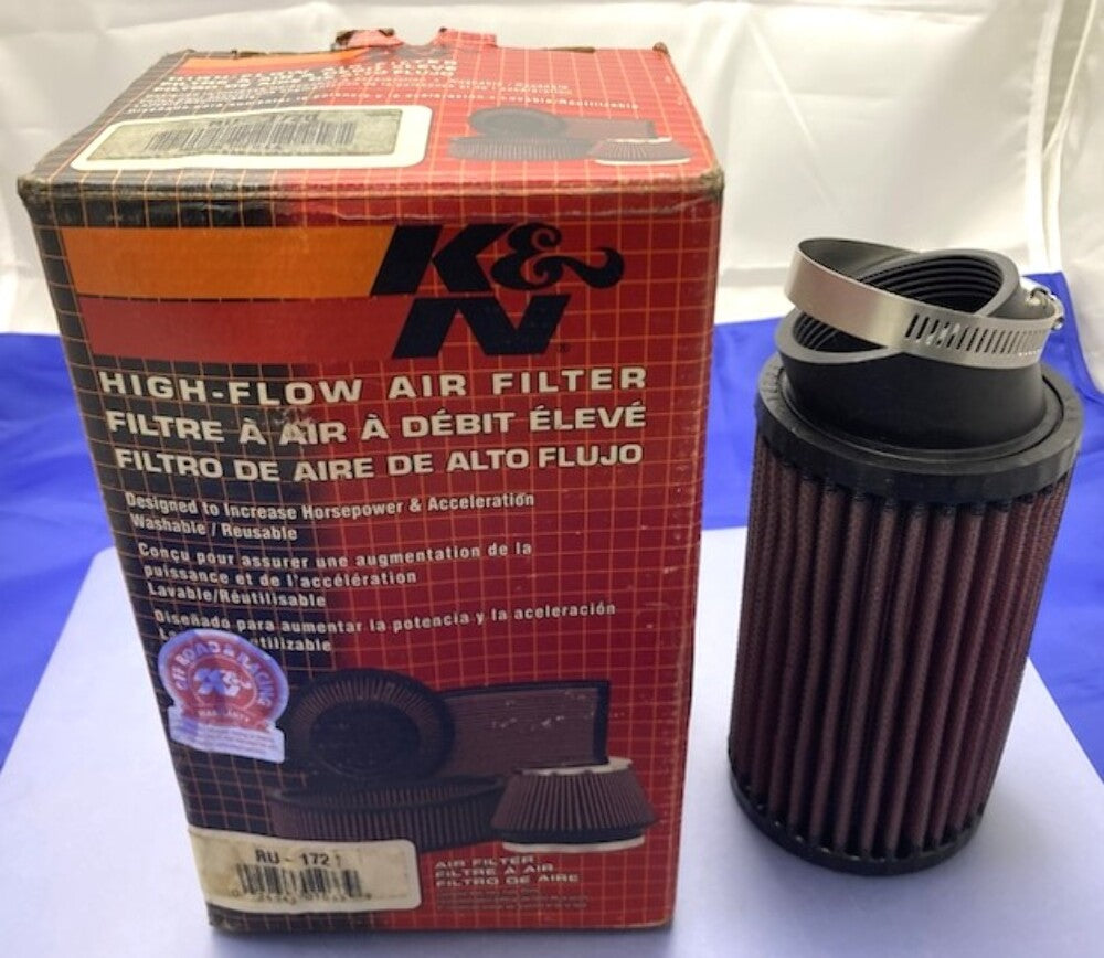 K&N RU-1720 Universal Clamp-On Air Filter New Genuine