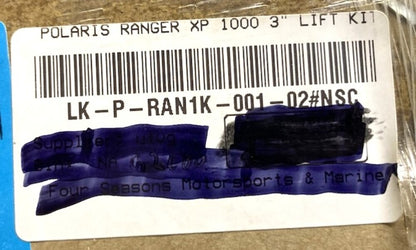 SuperATV LK-P-RAN1K-001-02 Lift Kit Polaris Ranger XP 1000 3" New Genuine