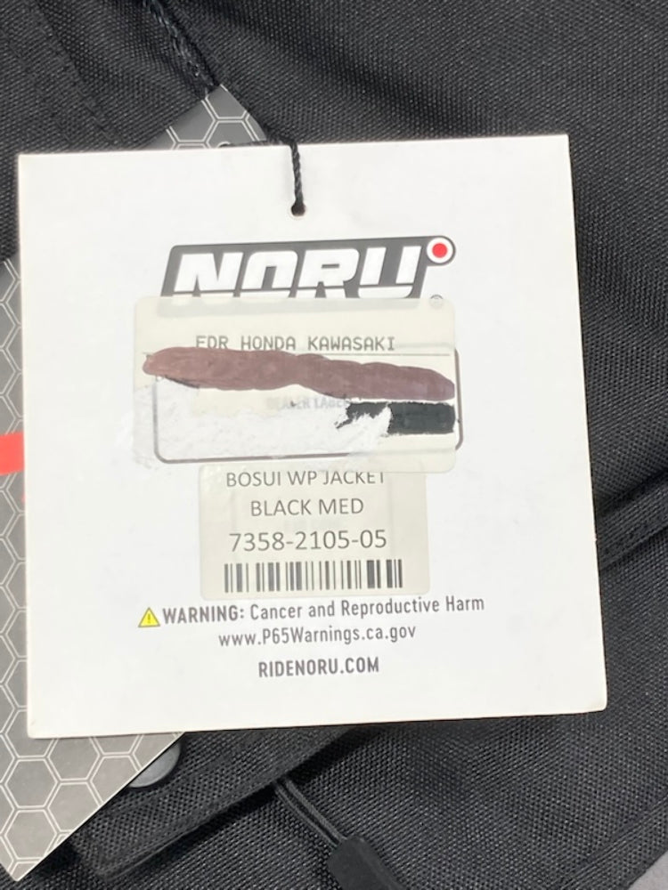 Noru 7358-2105-05 Bosui Waterproof Jacket Black Medium New Genuine
