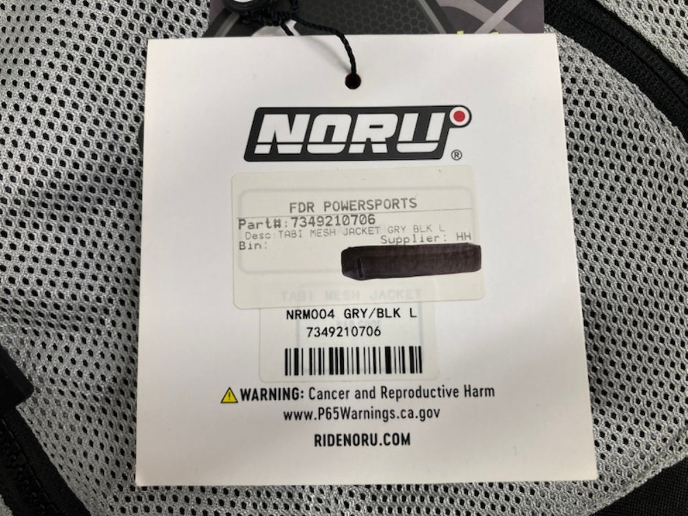 Noru 7349-2107-06 Tabi Mesh Jacket Men's Size Large Grey New Genuine
