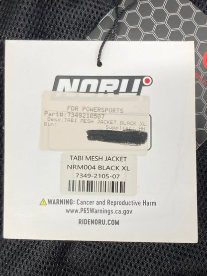 Noru 7349-2105-07 Tabi Mesh Jacket NRM004 Black XL New Genuine