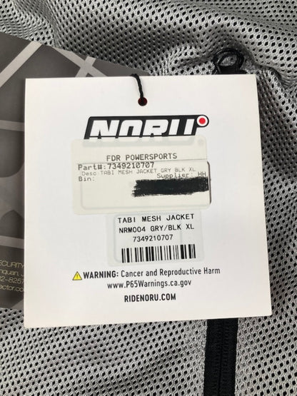 Noru 7349-2107-07 Tabi Mesh Jacket NRM004 Grey/Black XL New Genuine