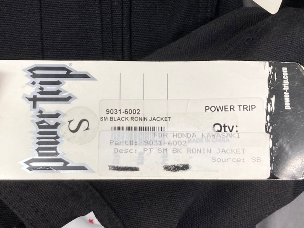 Power Trip 9031-6002 Women's Small Black Ronin Jacket New Genuine