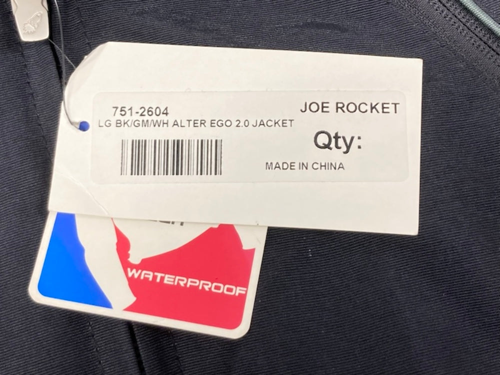 Joe Rocket 751-2604 Men's Alter Ego 2.0 M/C Jacket Black/Blue Large New Genuine