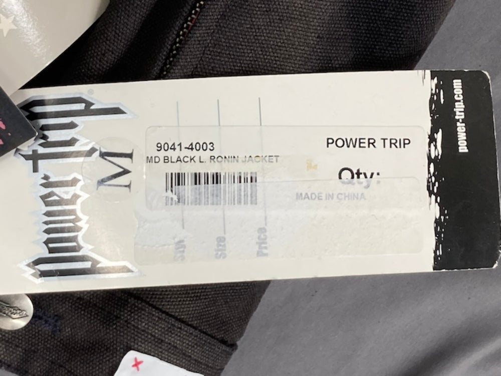 Power Trip 9041-4003 Motorcycle L. Ronin Jacket Black Medium New Genuine