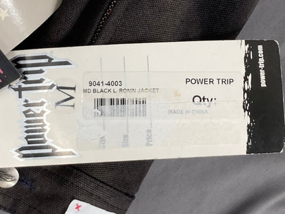 Power Trip 9041-4003 Motorcycle L. Ronin Jacket Black Medium New Genuine