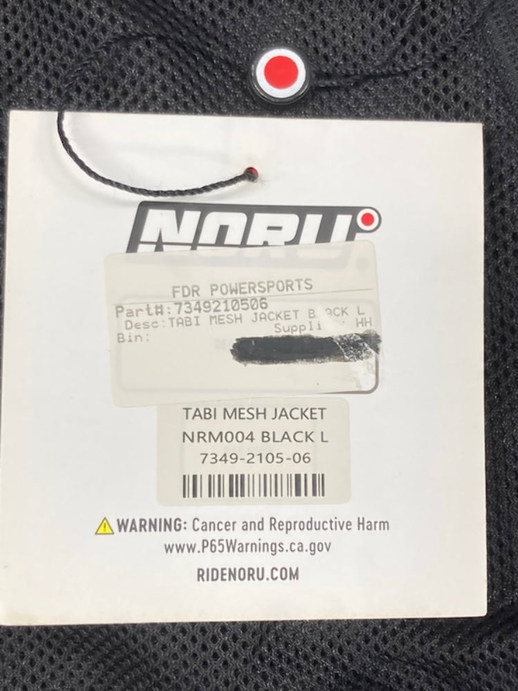 Noru 7349-2105-06 Motorcycle Tabi Mesh Jacket Black Large New Genuine