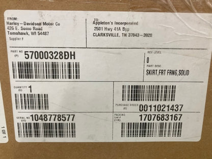 Harley-Davidson 57000328DH Front Fairing Skirt New Genuine