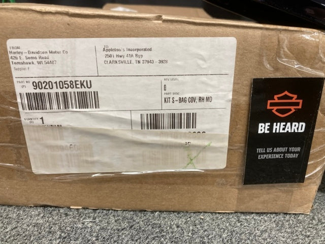 Harley-Davidson 90201058EKU Saddlebag Cover RH MD New Genuine