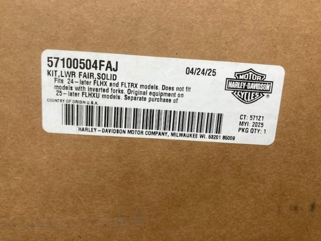 Harley-Davidson 571000504FAJ Road Glide Lower Fairing Kit New Genuine