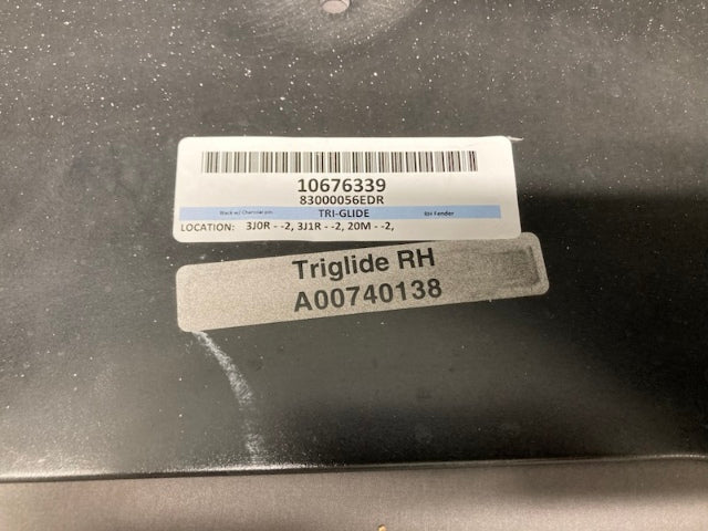 Harley-Davidson 83000056EDR Tri Glide RH Fender Black w Charcoal Pin New Genuine