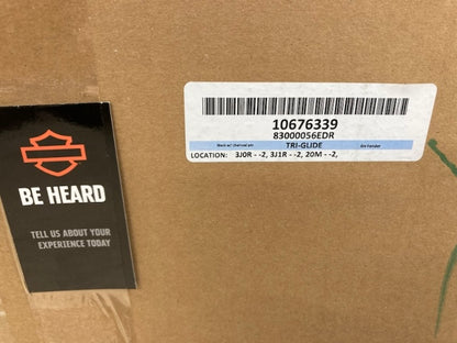 Harley-Davidson 83000056EDR Tri Glide RH Fender Black w Charcoal Pin New Genuine