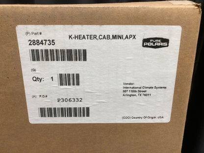 Polaris 2884735 Cab Heater Kit for RZR Trail/Trail S New Genuine
