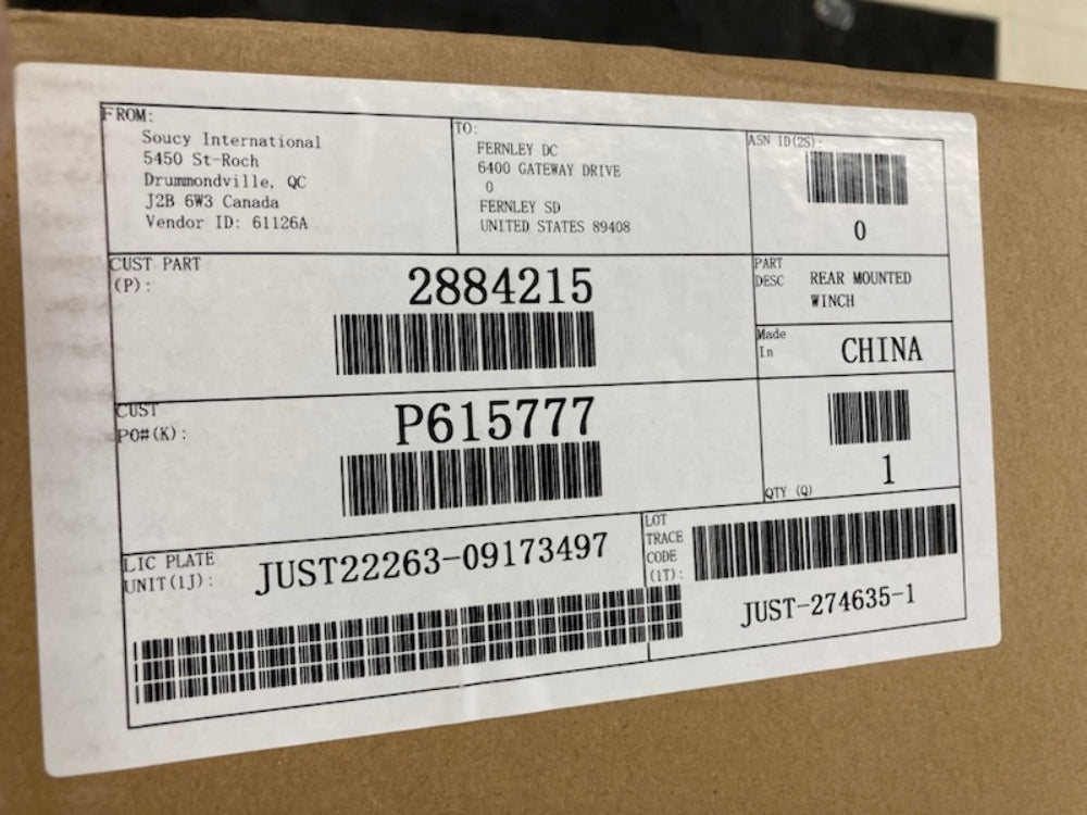 Polaris 2884215 Rear Mounted Cargo Winch New Genuine