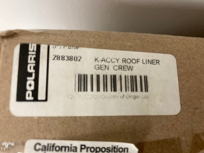 Polaris 2883802 Poly Roof Liner, 4-Seat New Genuine