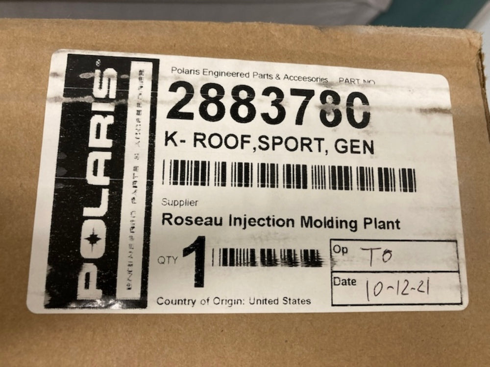 Polaris 2883780 General Sport Roof New Genuine