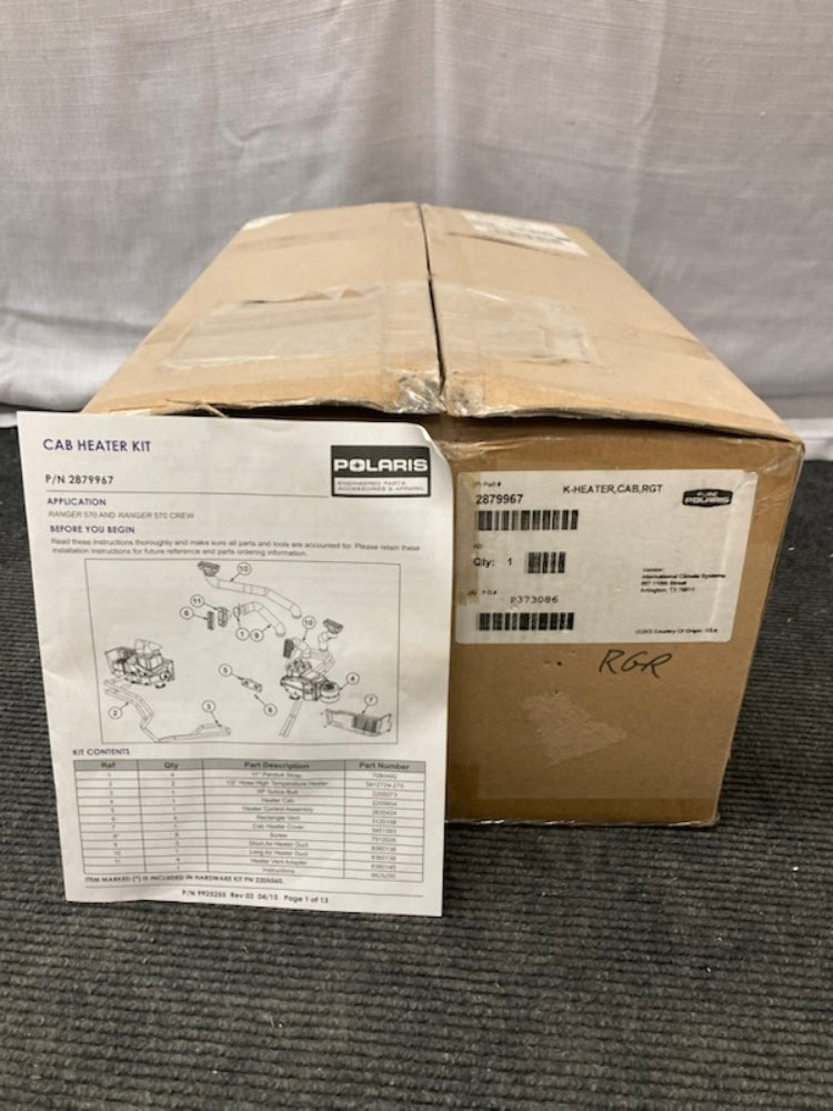Polaris 2879967 Ranger 500 570 Crew 8-VENT Heater & Defrost Kit New Genuine