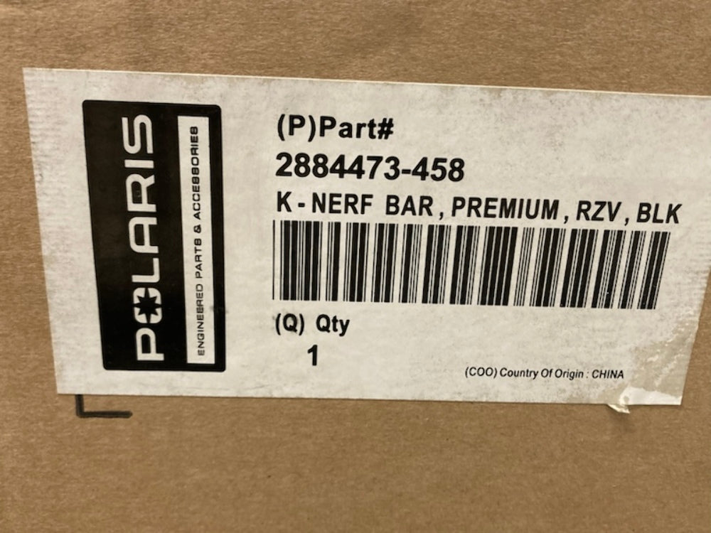 Polaris 2884473-458 Premium Nerf Bars Black for RZR New Genuine