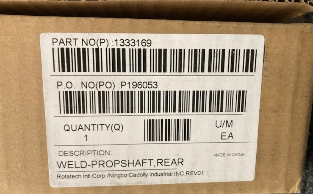 Polaris 1333169 Weld-Prop Shaft New Genuine