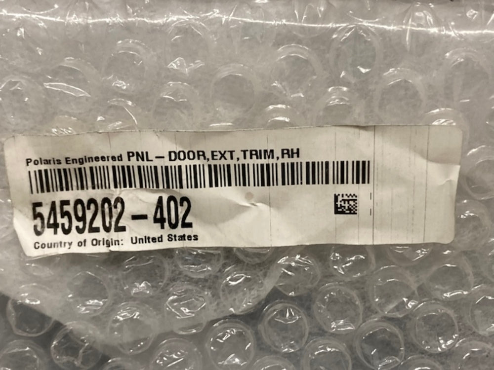 Polaris 5459202-402 RH Exterior Door Trim Silver New Genuine