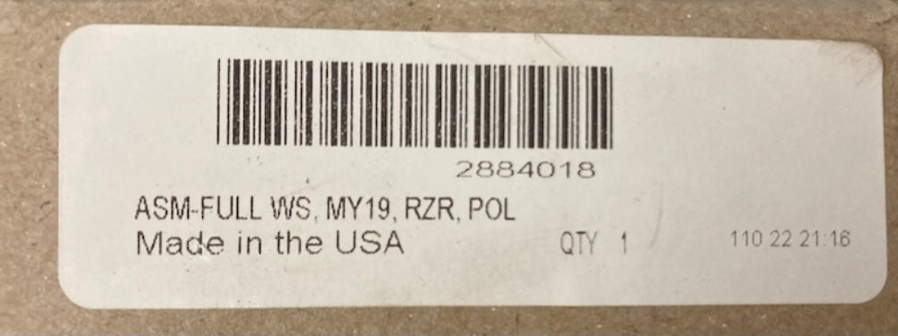 Polaris 2884018 Lock and Ride Poly Windshield for RZR XP Turbo New Genuine