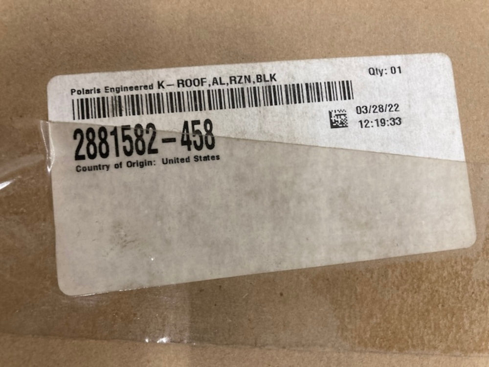Polaris 2881582-458 Aluminum Roof for RZR Black New Genuine