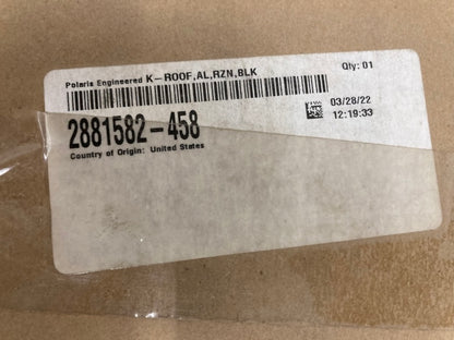 Polaris 2881582-458 Aluminum Roof for RZR Black New Genuine