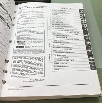 Genuine Honda 61HN850 TRX680FA/FGA Service Manual '06