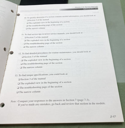 Genuine Honda S1716 Pro 1st Step Tech Mechanic Training Service Education Book