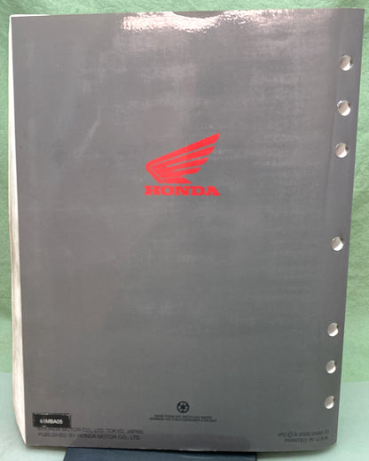 Genuine Honda 61MBA05 VT750C/CD/CD2 Shadow/Shadow Deluxe Service Manual '98-'03