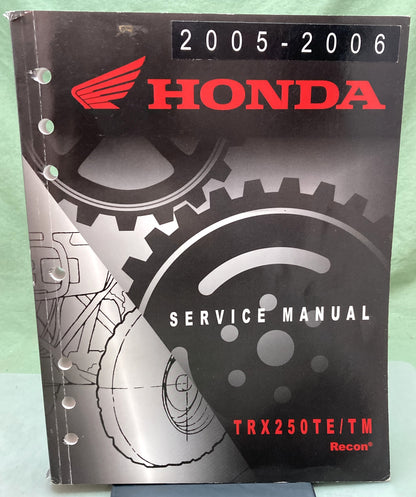 Genuine Honda 61HM851 TRX250TE/TM Recon Service Manual 2005-2006