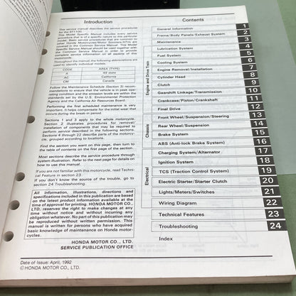 Genuine Honda 61MY302 ST1100 ST1100A Service Manual 1992