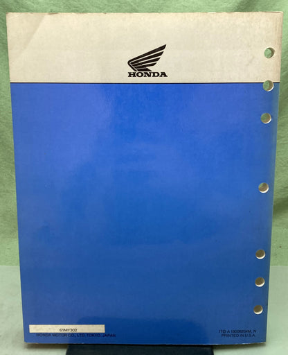 Genuine Honda 61MY302 ST1100 ST1100A Service Manual 1992