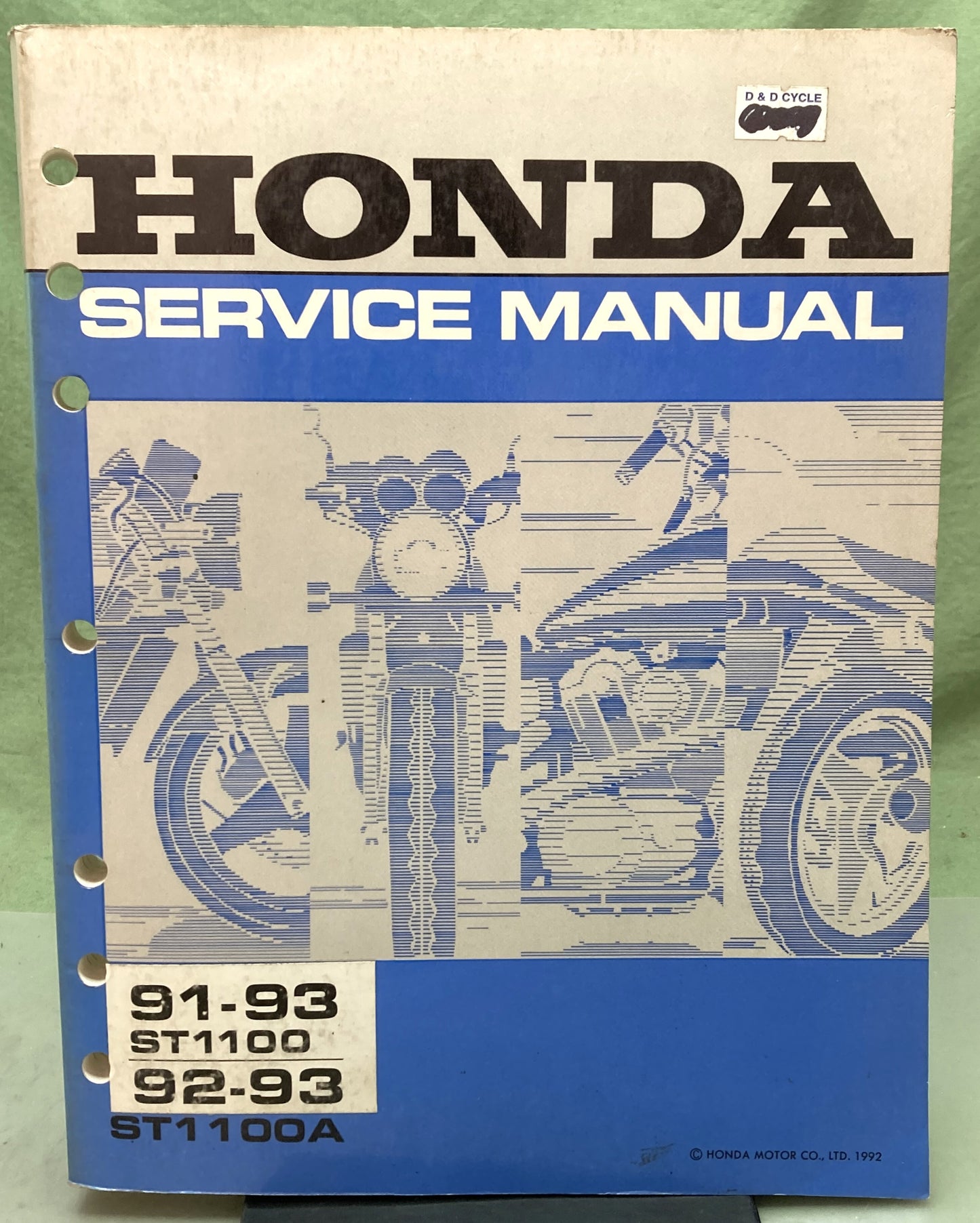 Genuine Honda 61MY302 ST1100 ST1100A Service Manual 1992