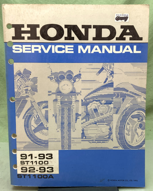 Genuine Honda 61MY302 ST1100 ST1100A Service Manual 1992