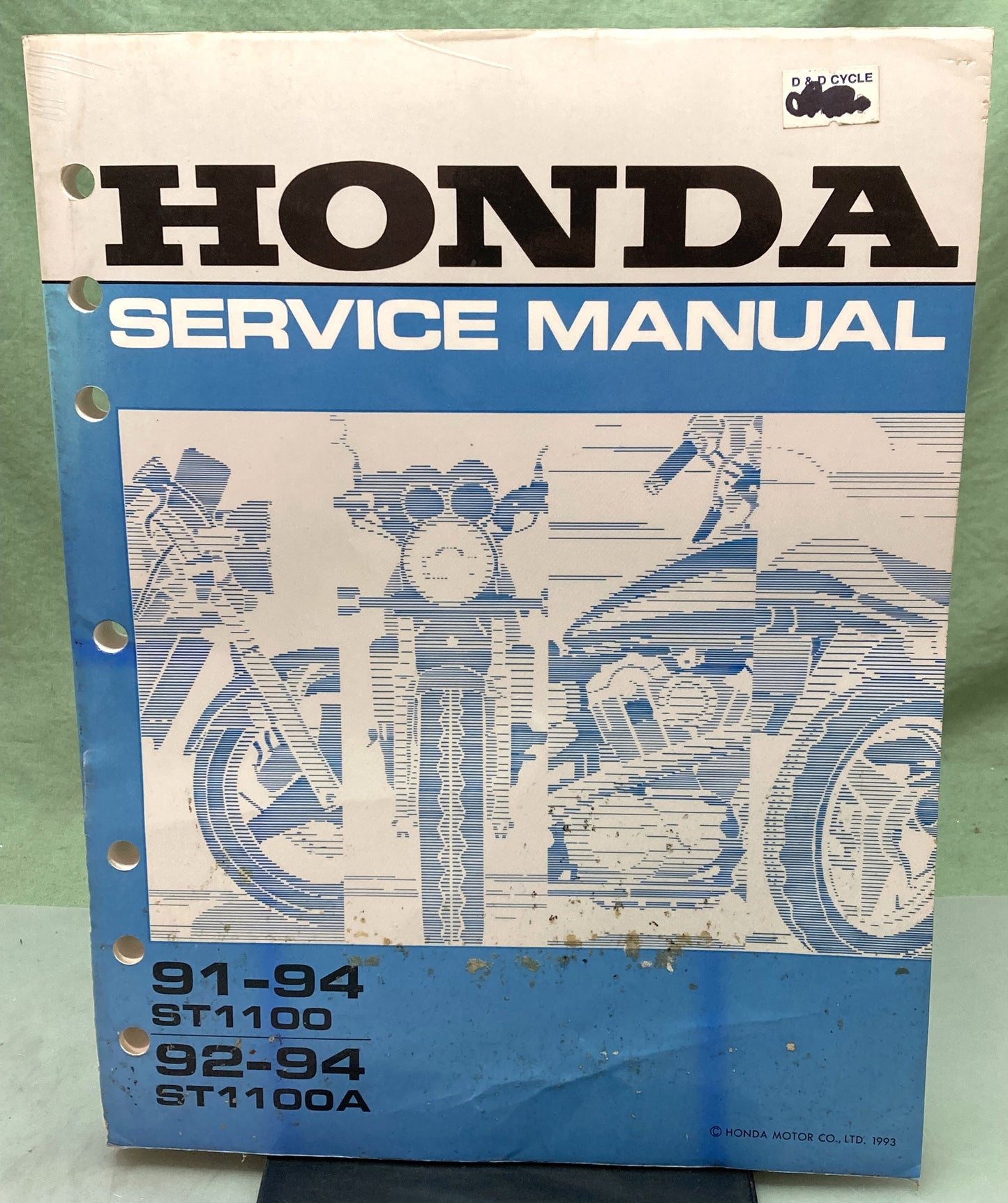 Genuine Honda 61MY303 ST1100 ST1100A Service Manual 1993
