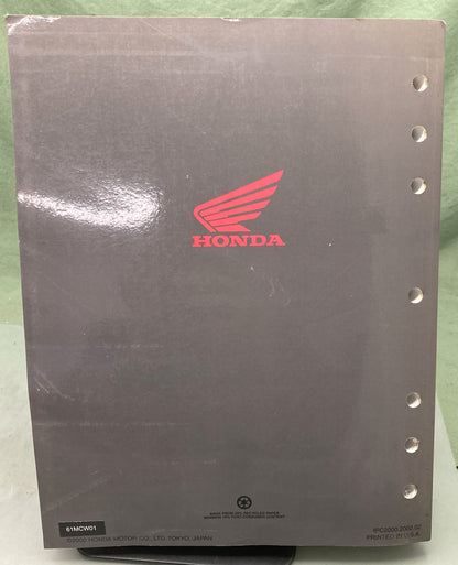 Genuine Honda 61MCW01 VFR800/A Interceptor Service Manual '02-'03