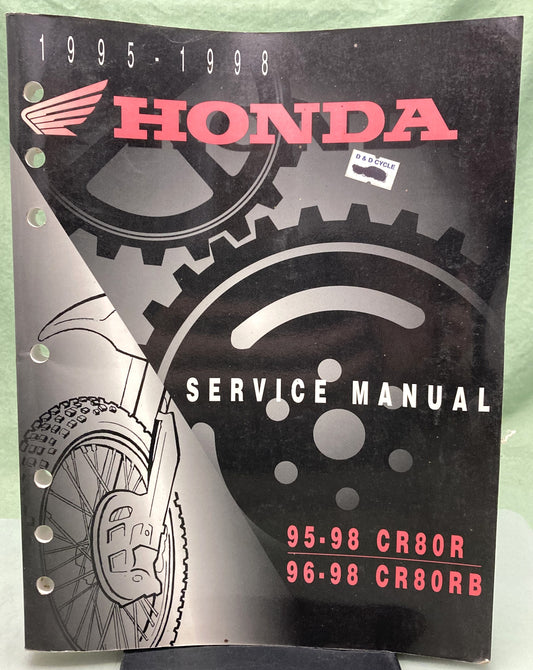 Genuine Honda 61GBF03 CR80R CR80RB Service Manual '95-'98